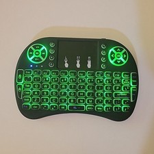Mini teclado sem fio 2.4GHz com touchpad luz RGB para PC Android TV etc USADO comprar usado Mini teclado sem fio 2.4GHz com touchpad luz RGB para PC Android TV etc USADO comprar usado  Enviando para Brazil