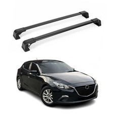 Barras transversais de teto de alumínio para Mazda 3 2014-2018 preto 2 peças comprar usado  Enviando para Brazil