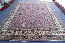 Tapete de área bege roxo cazaque 9x12 afegão feito à mão corantes vegetais tapete de lã para quarto, usado comprar usado Tapete de área bege roxo cazaque 9x12 afegão feito à mão corantes vegetais tapete de lã para quarto, usado comprar usado  Enviando para Brazil