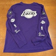 Camisa masculina Los Angeles Lakers extra grande roxa manga longa NBA Nike comprar usado  Enviando para Brazil