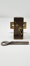Vintage Incomum Eagle Lock Co. Terryville, Conn. Fechadura de Latão com Chave Funciona comprar usado  Enviando para Brazil