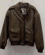 Jaqueta Bombardeiro de Voo Vintage Anos 90 Argus Masculina L Couro Genuíno A-2 Marrom comprar usado  Enviando para Brazil