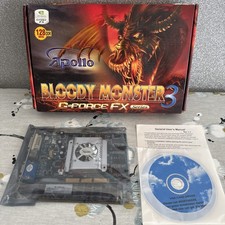 Placa de vídeo APOLLO GEFORCE FX 5200 128MB DDR AGP 4X/8X BLOODY MONSTER 3 64-BI comprar usado  Enviando para Brazil