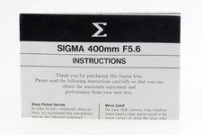 Bedienungsanleitung sigma 400m gebraucht kaufen  Filderstadt