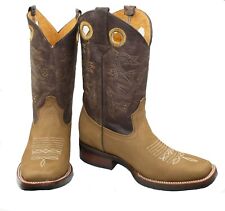 BOTAS RODEIO COWBOY COURO GENUÍNO WESTERN BIQUEIRA QUADRADA BOTAS VAQUERAS DE HOMBRE comprar usado  Enviando para Brazil