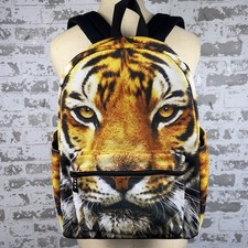 Mochila realista rosto de tigre efeito 3D lona 15”X 11” capa para laptop comprar usado  Enviando para Brazil