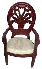 Cadeira estofada de madeira para sala de jantar móveis vintage miniatura para casa de bonecas 1:12 comprar usado  Enviando para Brazil