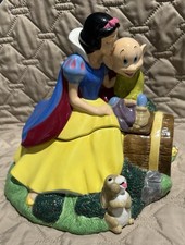 Jarro de biscoito vintage para artesanato do tesouro branco de neve e beijando idiota comprar usado  Enviando para Brazil