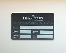 Blancpain warranty card usato  Corropoli