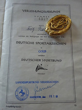 Sport abzeichen gold gebraucht kaufen  Freihung