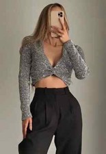 Zara silver sequin for sale  Los Angeles