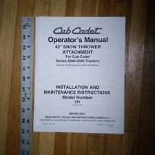 Operators manual snow for sale  Muskegon