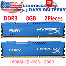 Memória RAM DIMM 240 pinos HyperX FURY DDR3 16GB 2x8GB 1600MHz PC3-12800 desktop comprar usado  Enviando para Brazil