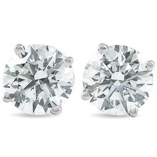 Usado, Brincos de ouro branco 14K extraídos naturalmente US$ 18000 1,60 quilates corte redondo diamante comprar usado  Enviando para Brazil