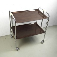 Vintage Servir - Mesa Plegable - Carrito de Té Carro con Ruedas Palo Rosa Óptica comprar usado  Enviando para Brazil