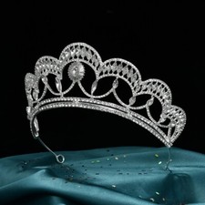 Coroa tiara feminina de cristal grande casamento rainha noiva princesa formatura 6 cm de altura comprar usado  Enviando para Brazil