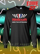 Nova Camiseta Masculina de Manga Longa Logotipo Wellcraft Barcos Camiseta Americana comprar usado  Enviando para Brazil
