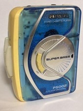 Usado, Walkman azul portátil reprodutor de cassete estéreo AIWA HS-PS002 peças testadas no Japão comprar usado  Enviando para Brazil