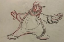 DESENHO RARO DE PRODUÇÃO CINEMATOGRÁFICA ORIGINAL DISNEY BEAUTY & THE BEAST 1991 - LEFOU comprar usado  Enviando para Brazil