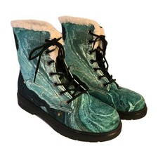 Botas veganas Yes We Vibe estampa de mármore verde unissex masculinas 8,5 femininas 10 peles sintéticas  comprar usado  Enviando para Brazil