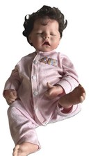 Boneca bebê recém-nascido realista corpo inteiro 15” vida real menina silicone cabelo castanho LEIA comprar usado  Enviando para Brazil