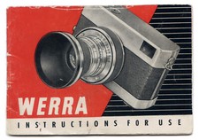 Werra camera manual for sale  KING'S LYNN