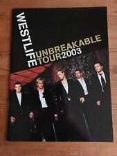 Westlife unbreakable tour for sale  LEICESTER