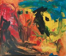 Pintura a óleo sobre tela assinada APPEL arte abstrata feita à mão comprar usado  Enviando para Brazil