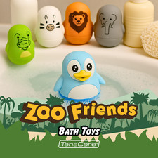 Brinquedos de banho para bebês Zoo Friends pacote com 5 comprar usado  Enviando para Brazil