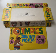A. & B.C GUM 1972 PÔSTERES DE LEMBRANÇA OLÍMPICA CAIXA DE BALCÃO DE EXIBIÇÃO VAZIA - RARO comprar usado  Enviando para Brazil