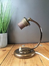 ART DECO ARTICULADO TOM BRONZE EUROPEU INTERRUPTOR DE PRESSÃO MESA DE CABECEIRA/LÂMPADA DE MESA comprar usado  Enviando para Brazil