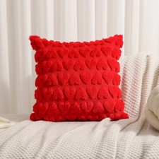 2 peças fronha de pelúcia coração fronha de pele sintética para sofá-cama (vermelho) comprar usado  Enviando para Brazil