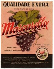 Garrafa Old Label etiqueta vinho tinto "Mascarello" 1951, usado comprar usado  Brasil 