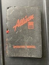 Operators manual allison for sale  Orting