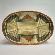 Bandeja de tecido oval enrolada cesta catchall feita à mão cores sudoeste boho  comprar usado  Enviando para Brazil