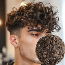 Peruca masculina 100% cabelo humano 100% encaracolada 20 mm mono renda e NPU toupets para homens comprar usado  Enviando para Brazil