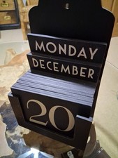 Wooden rustic calendar for sale  BOURNE