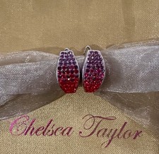 Brincos de prata esterlina de cristal Swarovski Chelsea Taylor com encosto, usado comprar usado  Enviando para Brazil