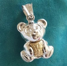 Pingente de urso de pelúcia ouro branco amarelo 14K 2 tons peso 3,40 g comprar usado  Enviando para Brazil