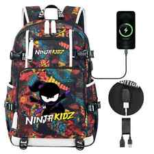 Mochila de impressão Ninja Kidz USB NinjaKidz menino menina laptop bolsa de ombro mochila comprar usado  Enviando para Brazil