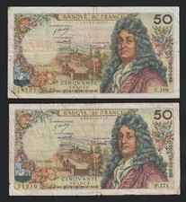 Lot billets 50f d'occasion  Bourg-lès-Valence