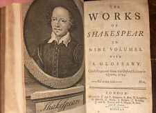 THE WORKS OF SHAKESPEARE - 1750-51 - NINE VOLUMES - FIRST EDITION THUS -COMPLETE comprar usado  Enviando para Brazil