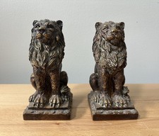 Pair lion resin for sale  Houston
