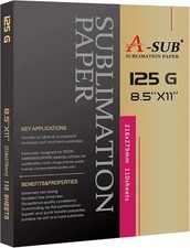 Papel de sublimação A-SUB 8,5 x 11 125g 110 folhas para impressora a jato de tinta de sublimação comprar usado  Enviando para Brazil