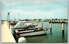 Cartão postal antigo H5 Greetings From Crisfield Maryland Somers Cove Marina Boats comprar usado  Enviando para Brazil