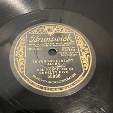 Rare SOL HOOPII Brunswick 55088 Hawaiian Steel Guitar 78 RPM Record Hula Hawaii comprar usado  Enviando para Brazil