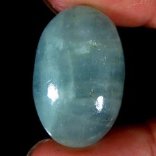 Cabine oval de água-marinha 27,00 ct 100% natural super qualidade 16x25x7 mm pedra preciosa superior comprar usado  Enviando para Brazil