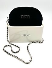 Novo! Bolsa de mão Christian Dior cosmética com zíper bolsa clutch com corrente ~ veludo preto, usado comprar usado  Enviando para Brazil