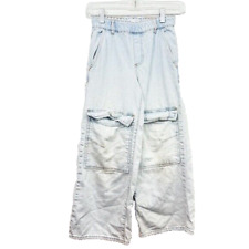 Calça jeans Zara infantil meninas perna larga frente carga tamanho 9 comprar usado  Enviando para Brazil