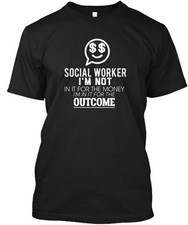 Camiseta engraçada assistente social feita nos EUA tamanho P a 5XL comprar usado  Enviando para Brazil